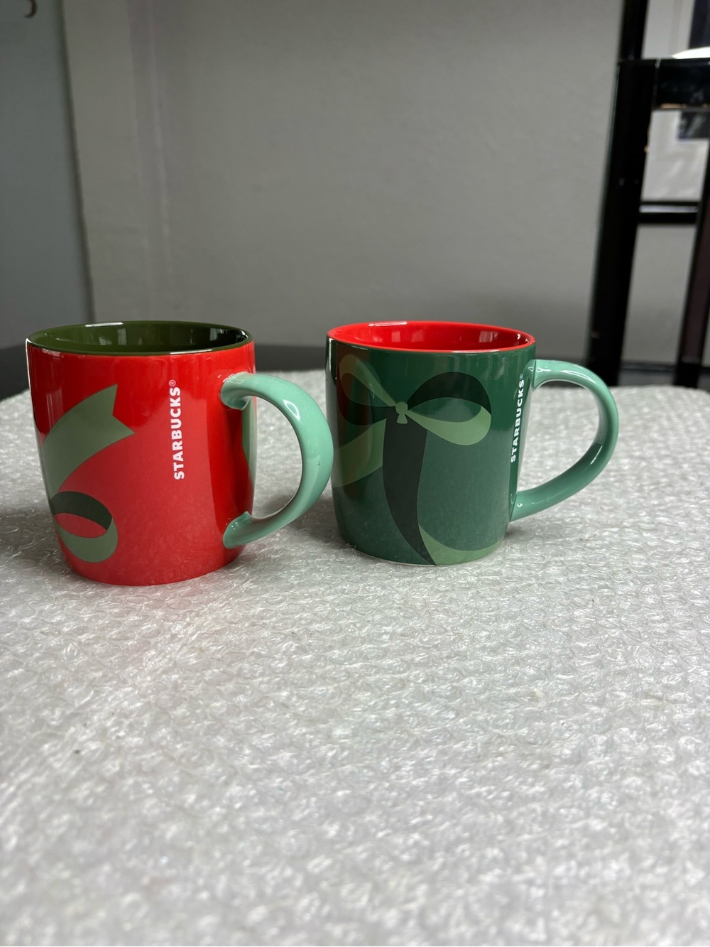 Starbucks  Mug Holiday 2025  Ribbon Bow - set of two
